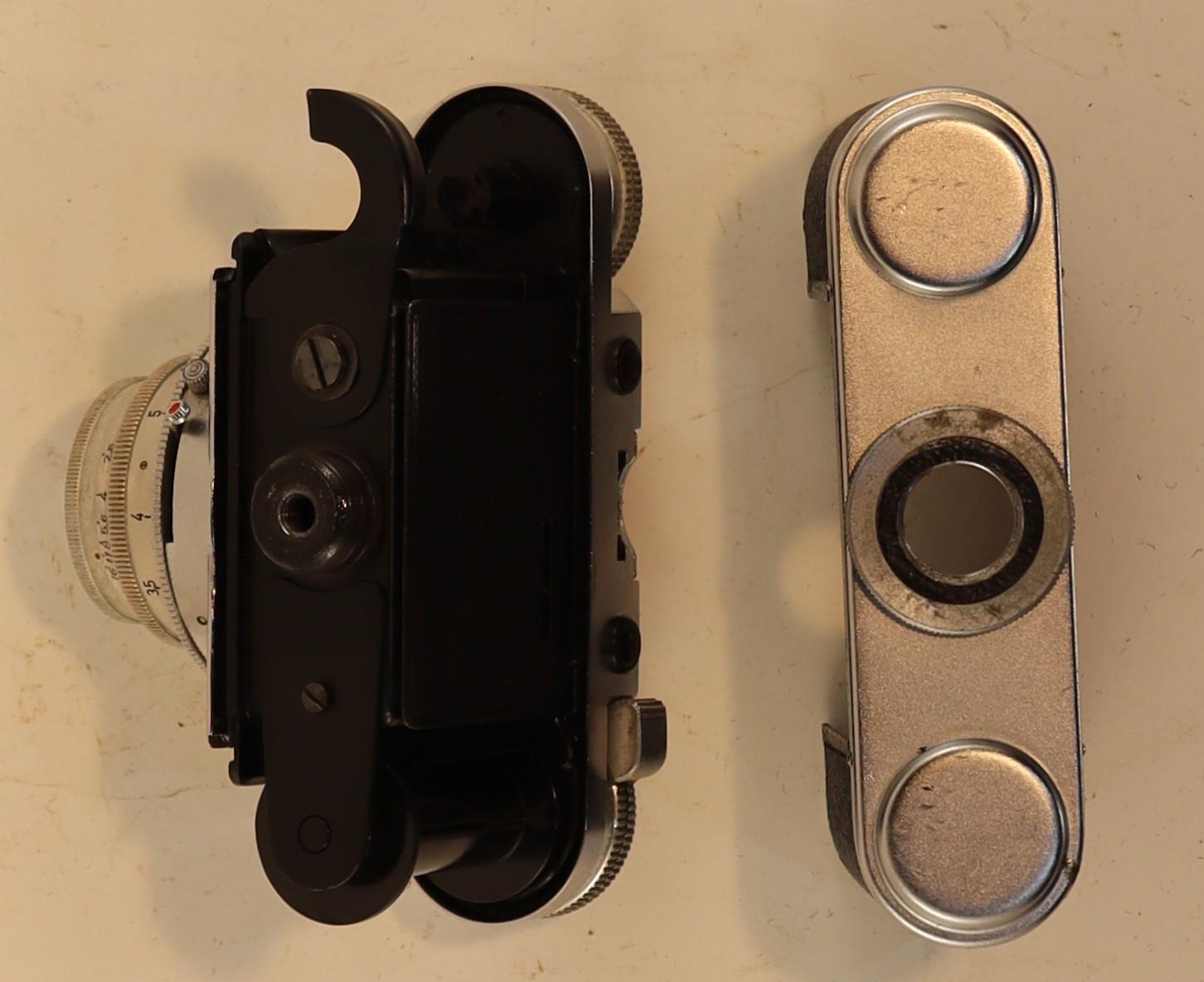 Top view of open Braun Paxette Camera