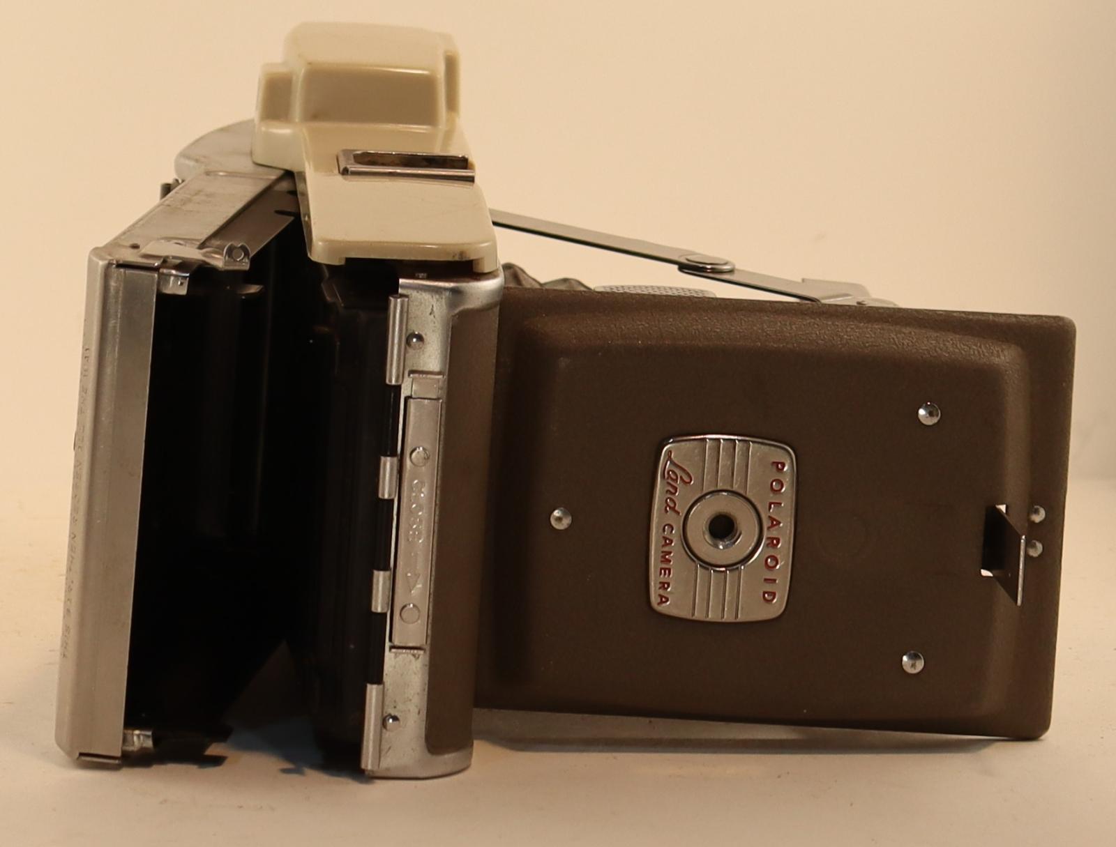 Bottom view of open Polaroid Land Camera