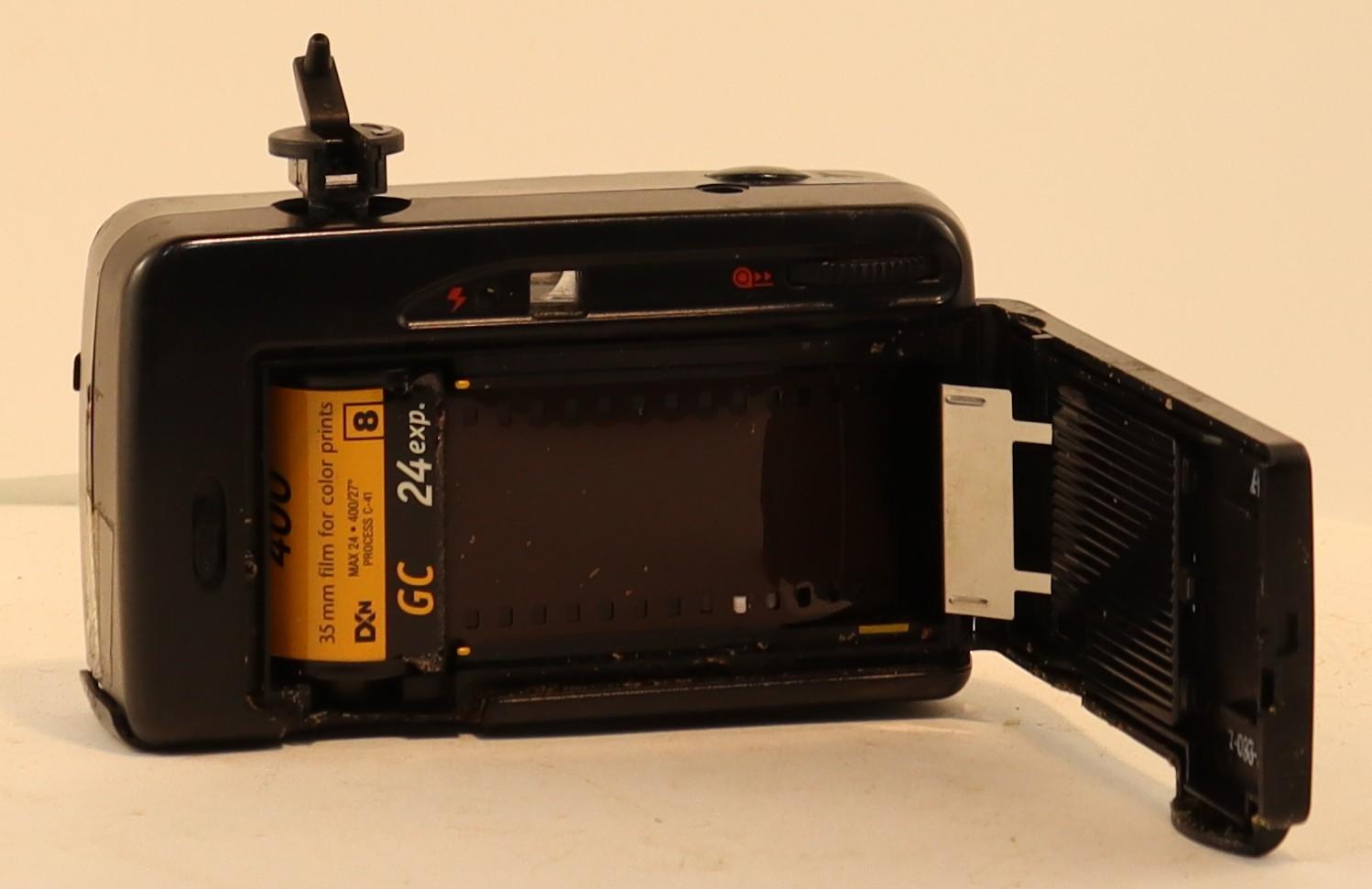 Open back view of Kodak 275 Electronic Flash 35mm Camera