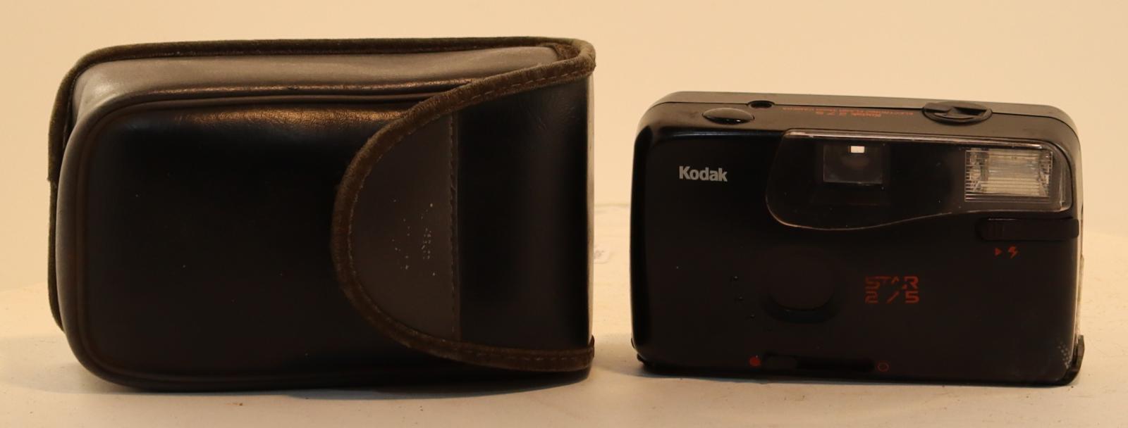 View of Kodak 275 Electronic Flash 35mm Camera and Case