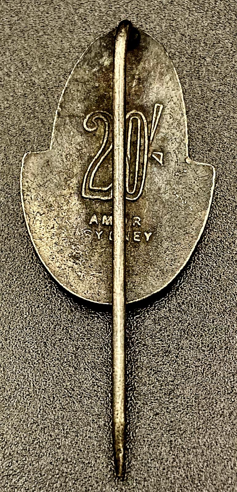 Reverse of Food for Britain metal and enamel fundraising pin