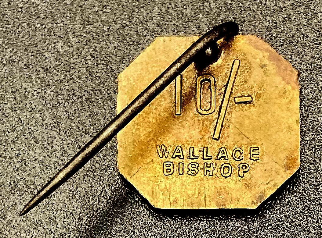 Reverse of Rotary Food for Britain metal fundraising pin