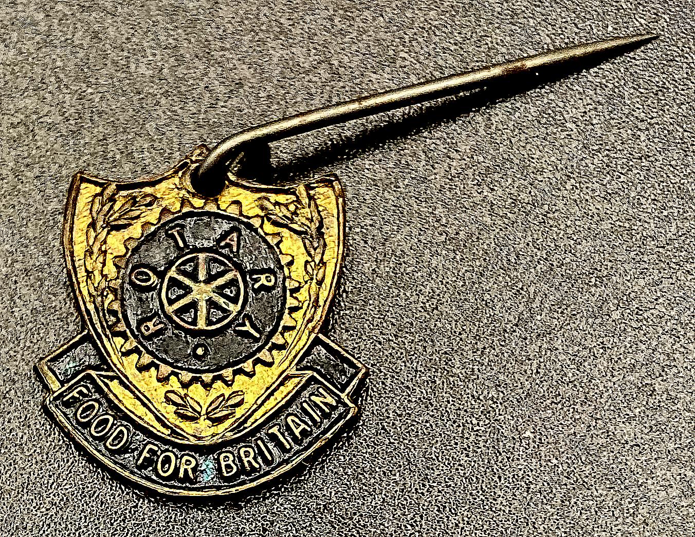 Rotary Food for Britain metal and enamel fundraising pin