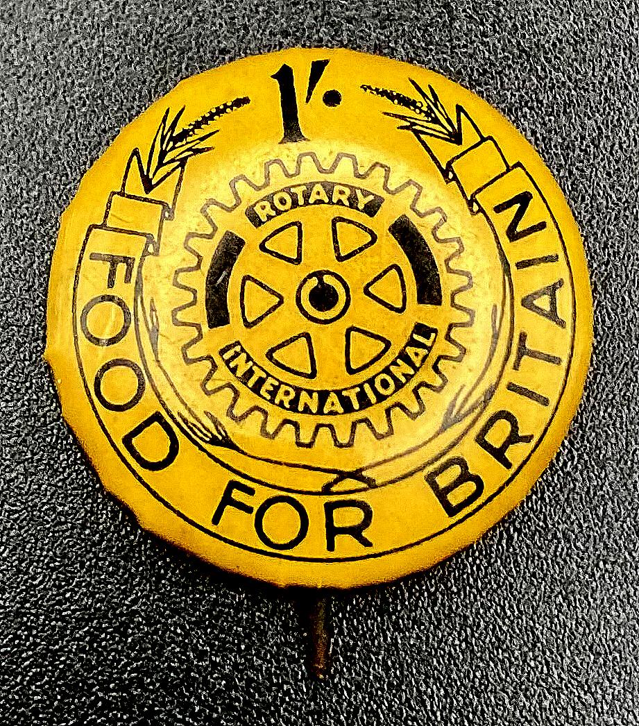 Rotary International Food for Britain fundraising button