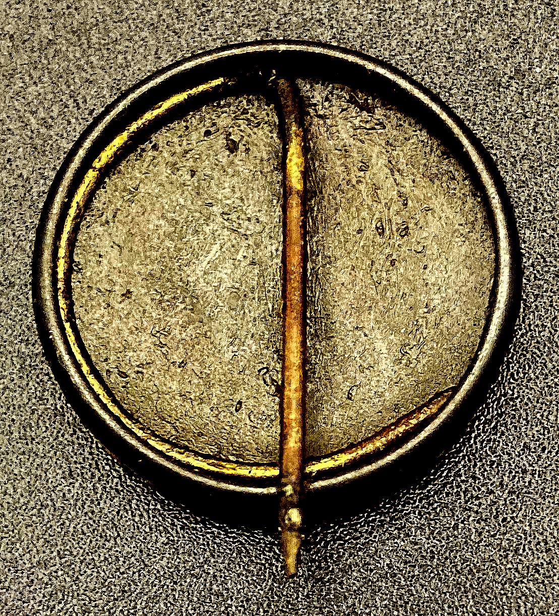 Reverse of Rotary International Food for Britain fundraising button