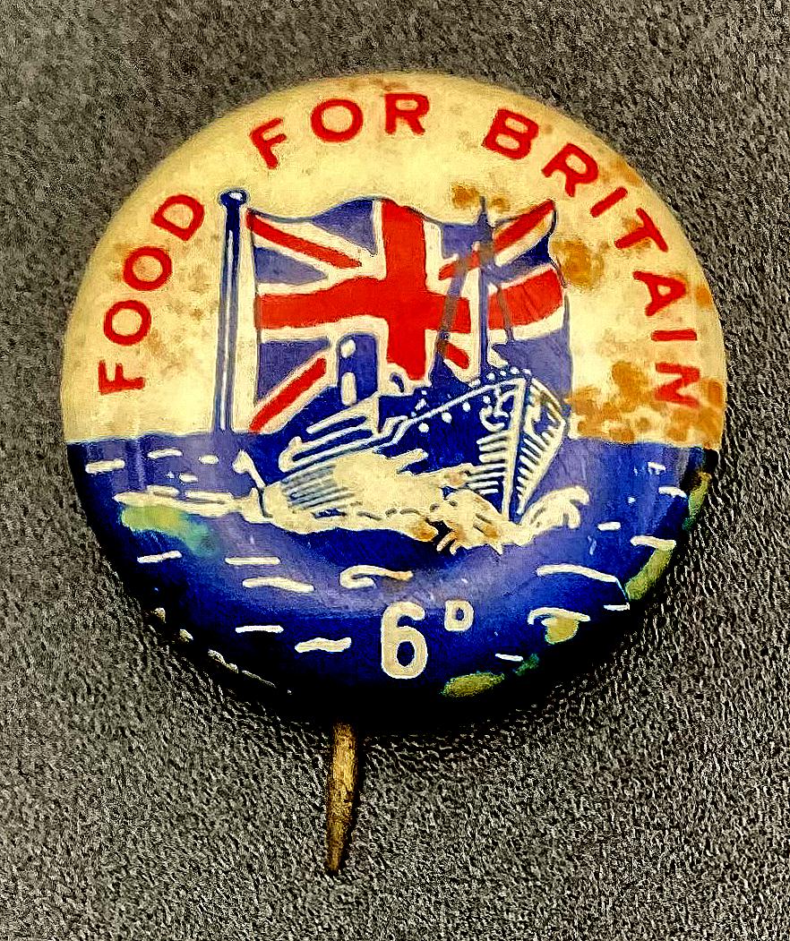Food for Britain fundraising button - 6D