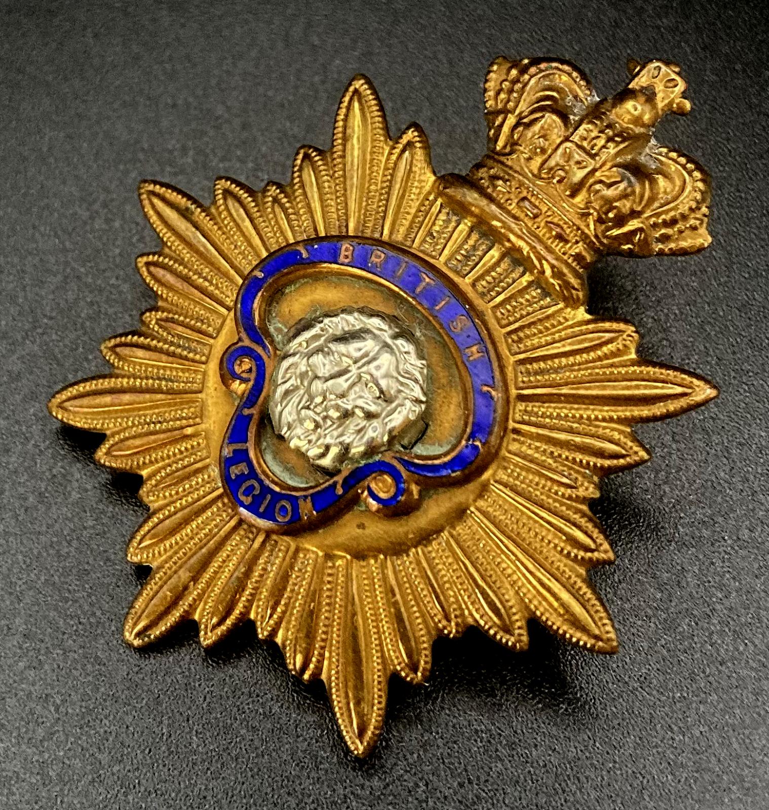 Other angled view of British Legion Standard Bearer's cap badge