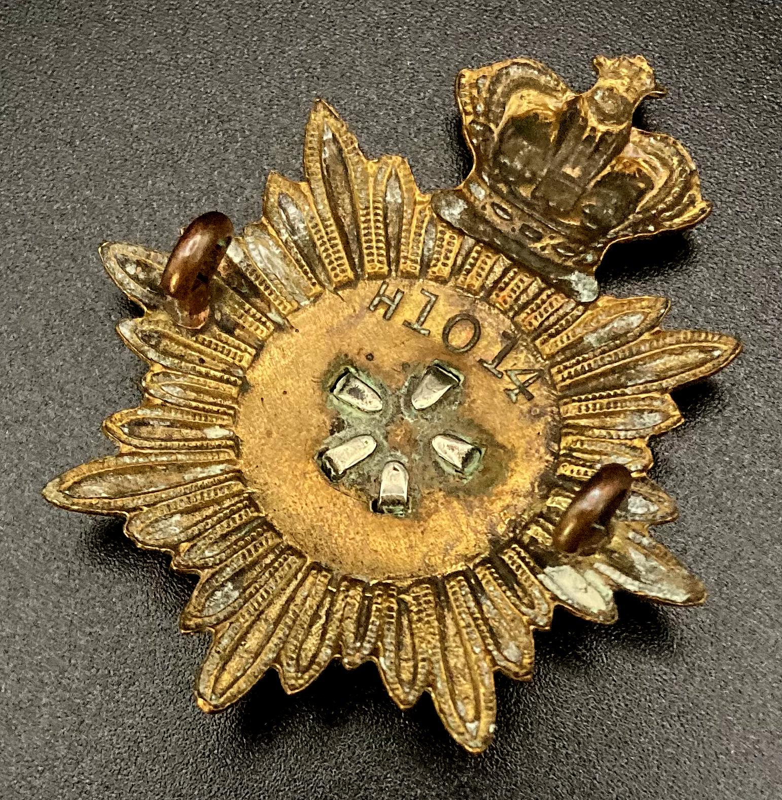 Other angled view of reverse of British Legion Standard Bearer's cap badge