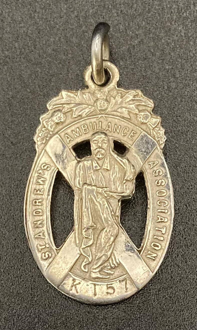 Reverse of St. Andrew's Ambulance Association medal pendant