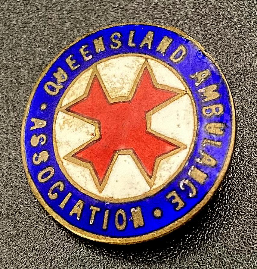 Other angled view of Queensland Ambulance Association enamel badge