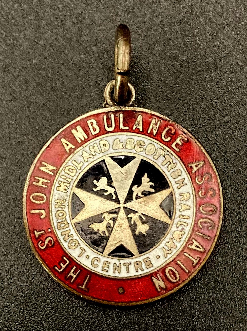 Reverse of The St. John Ambulance Association London Midland & Scottish Railway Centre badge
