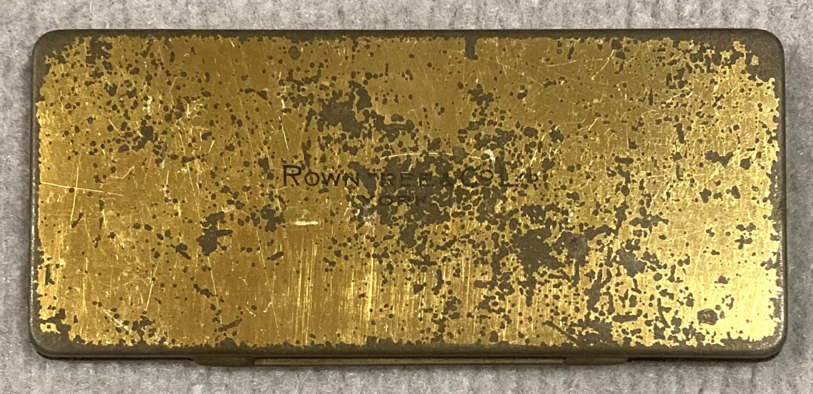 Underside of souvenir chocolate tin - Coronation of King Edward VII and Queen Alexandra (1902)