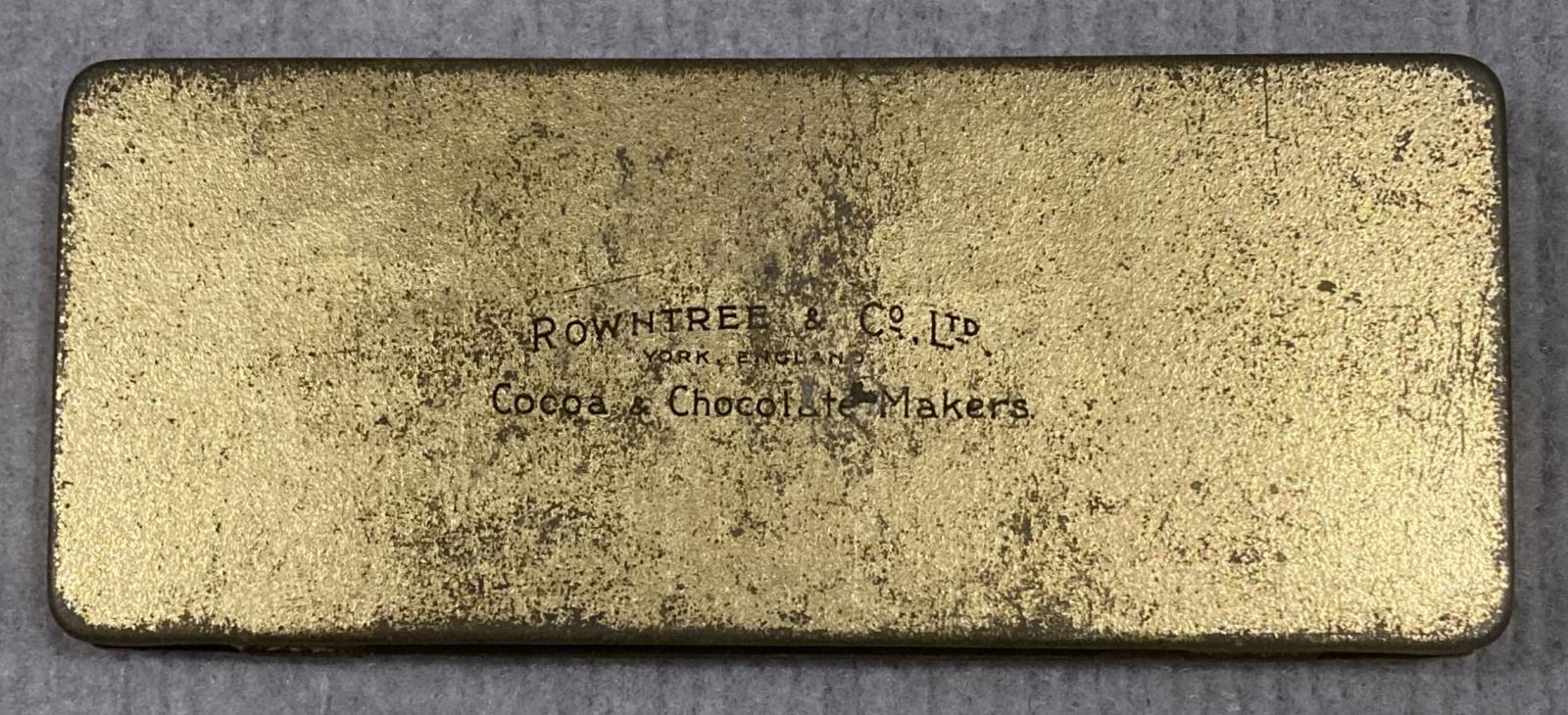 Underside of commemorative chocolate tin - Coronation of King George VI and Queen Elizabeth (1937)