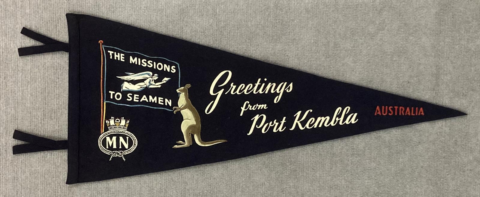 Souvenir felt naval pennant - The Missions to Seamen