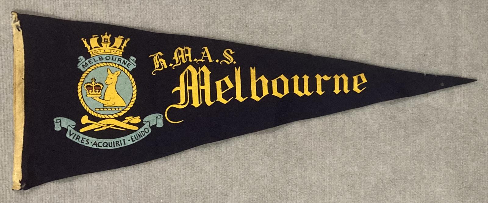 Souvenir felt naval pennant - HMAS Melbourne