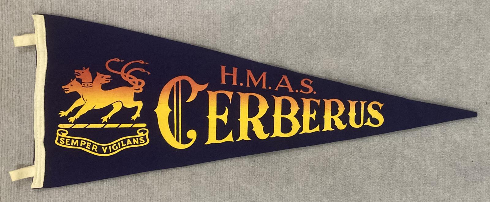 Souvenir felt naval pennant - HMAS Cerberus - 2