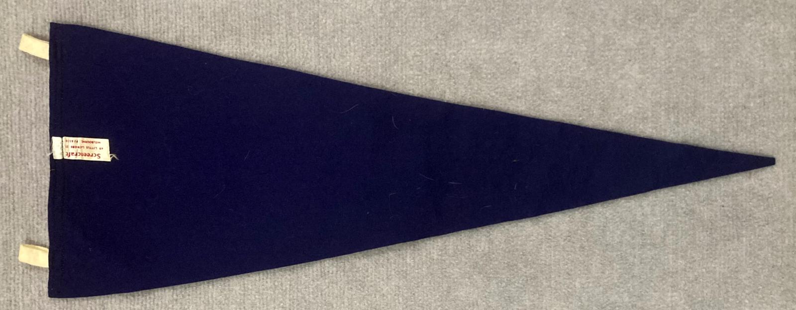 Reverse of souvenir felt naval pennant - HMAS Cerberus - 2