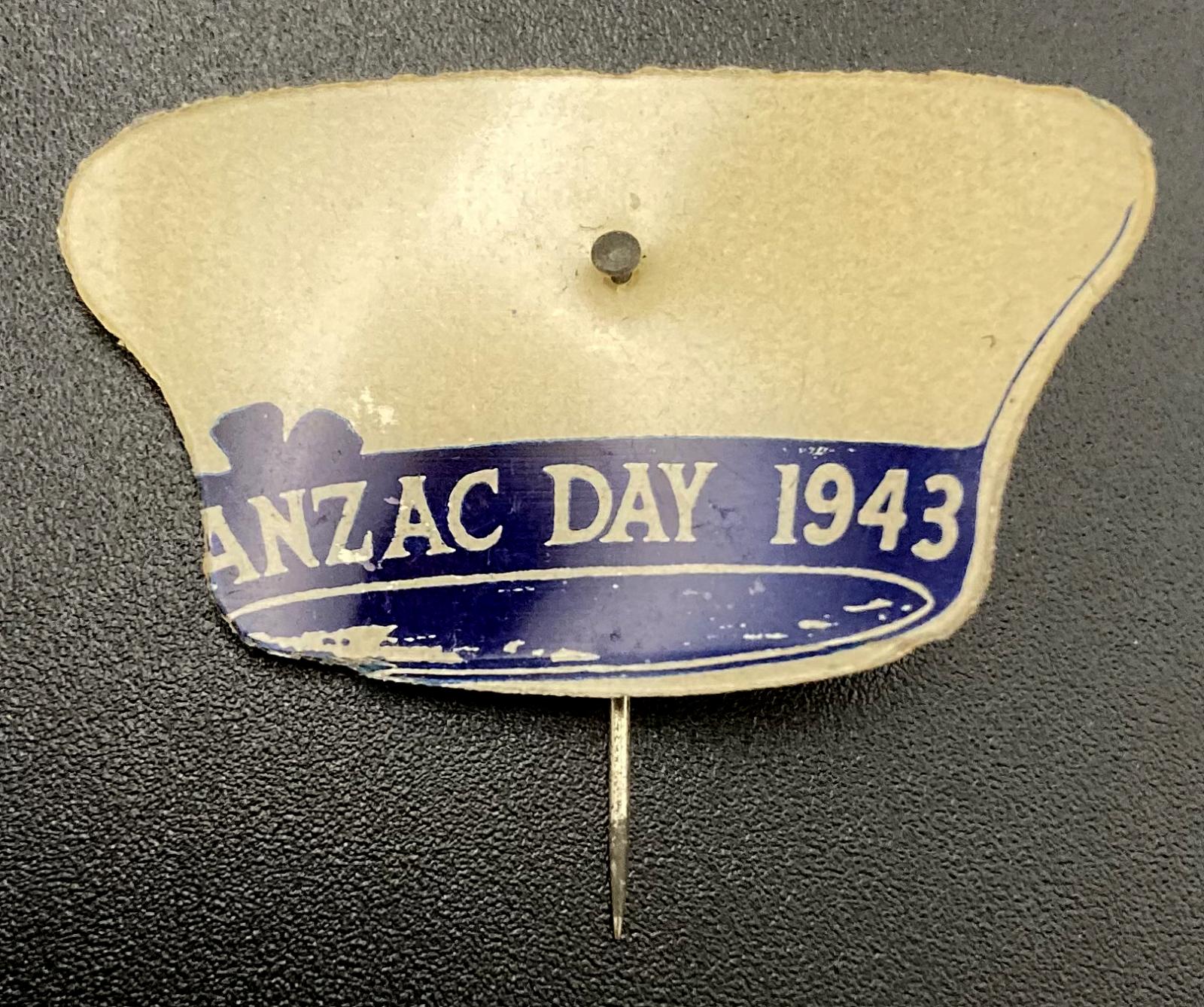 ANZAC Day 1943 celluloid fundraising pin