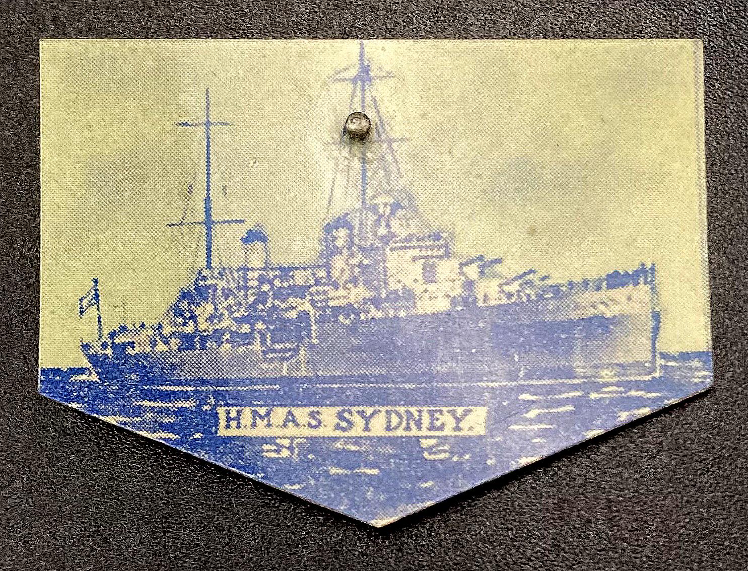 H.M.A.S. Sydney celluloid pin - 2