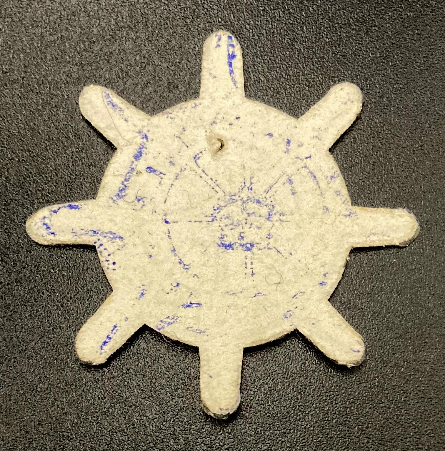 Reverse of Mercantile Marine celluloid fundraising pin