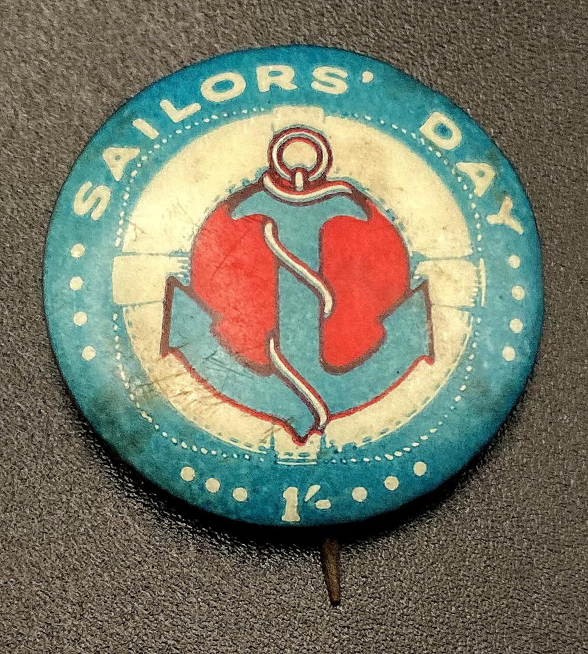 Sailors' Day fundraising button - light blue