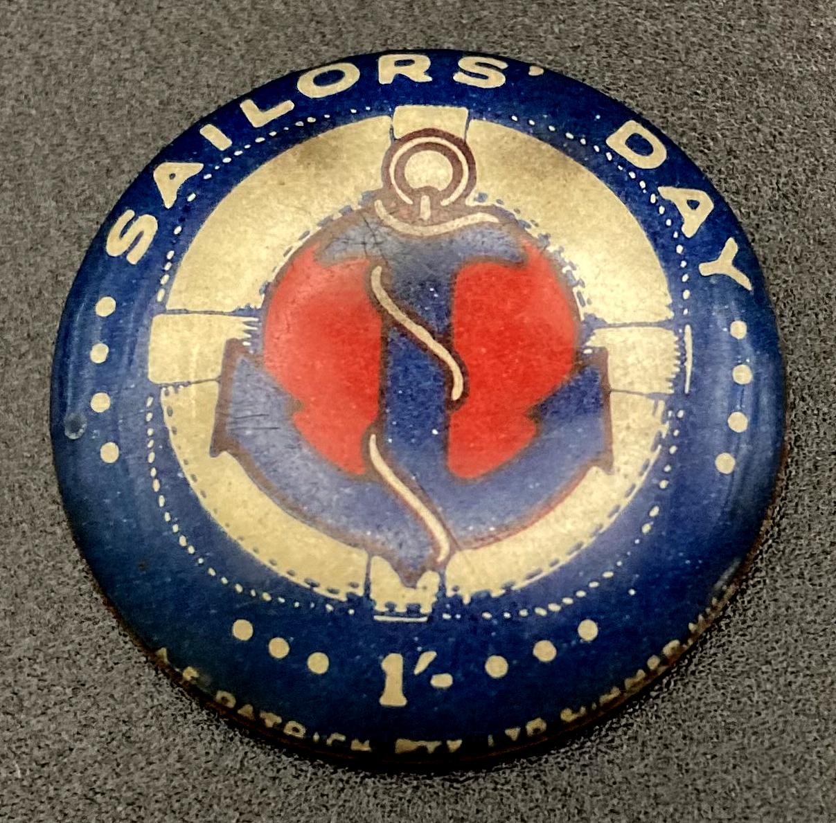 Sailors' Day fundraising button - dark blue
