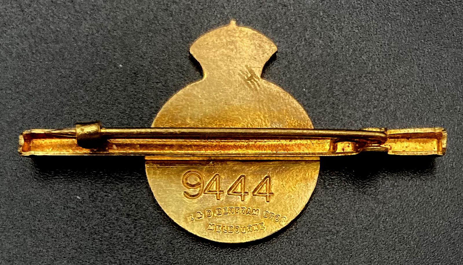 Reverse of Royal Australian Navy Reserves tie pin