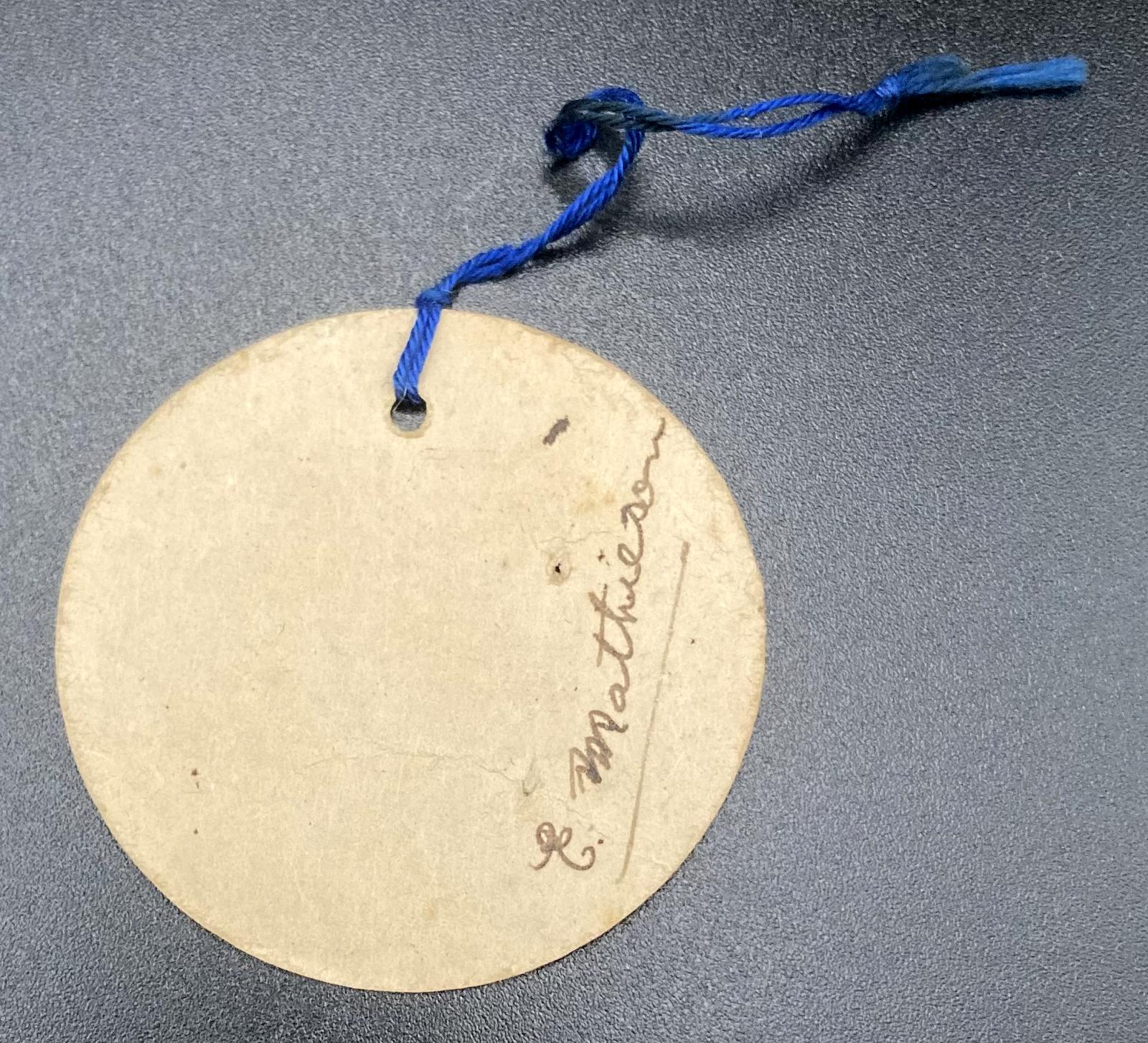 Reverse of WWII era paper fundraising tag - China Relief appeal