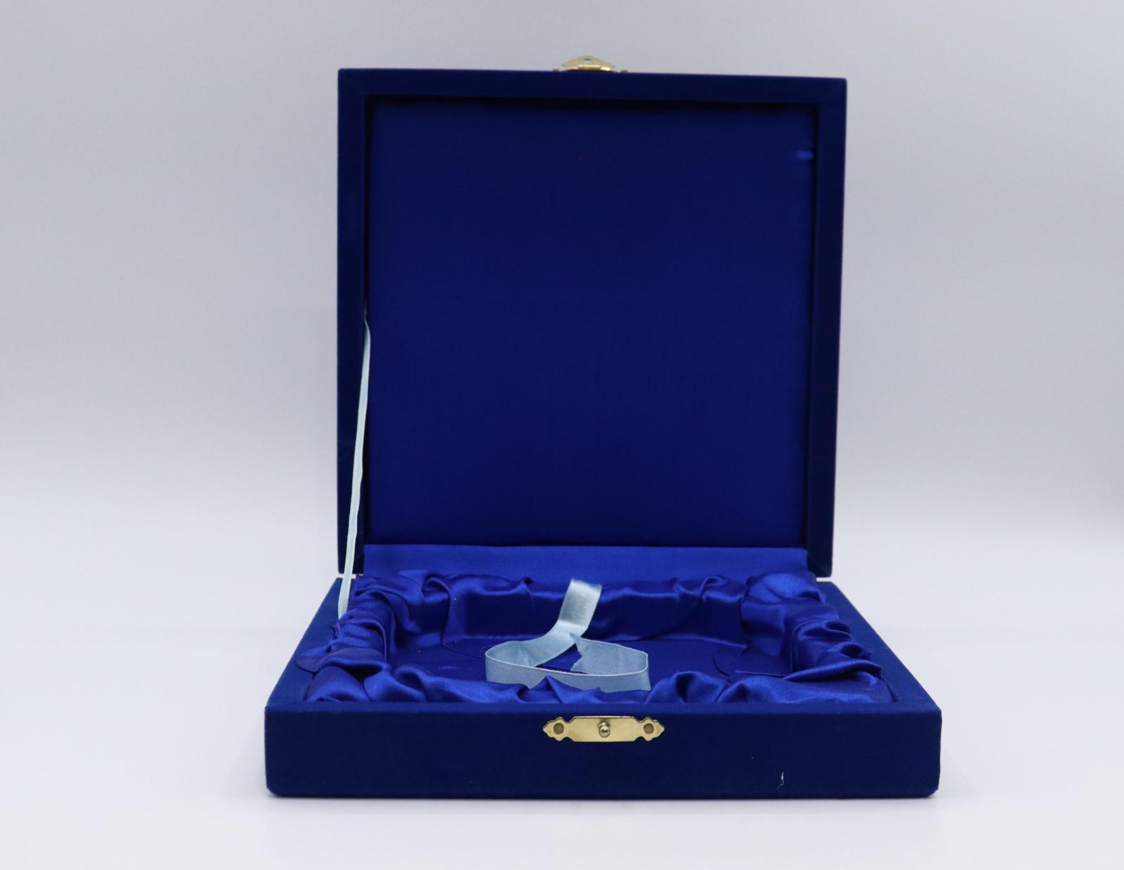 Inside of velvet case