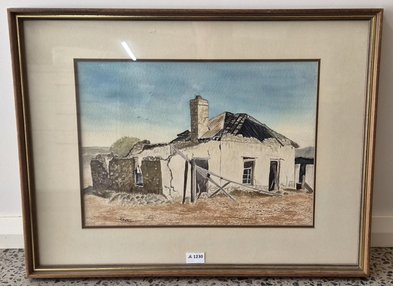 "Shattered Dreams - Greenough" framed watercolour