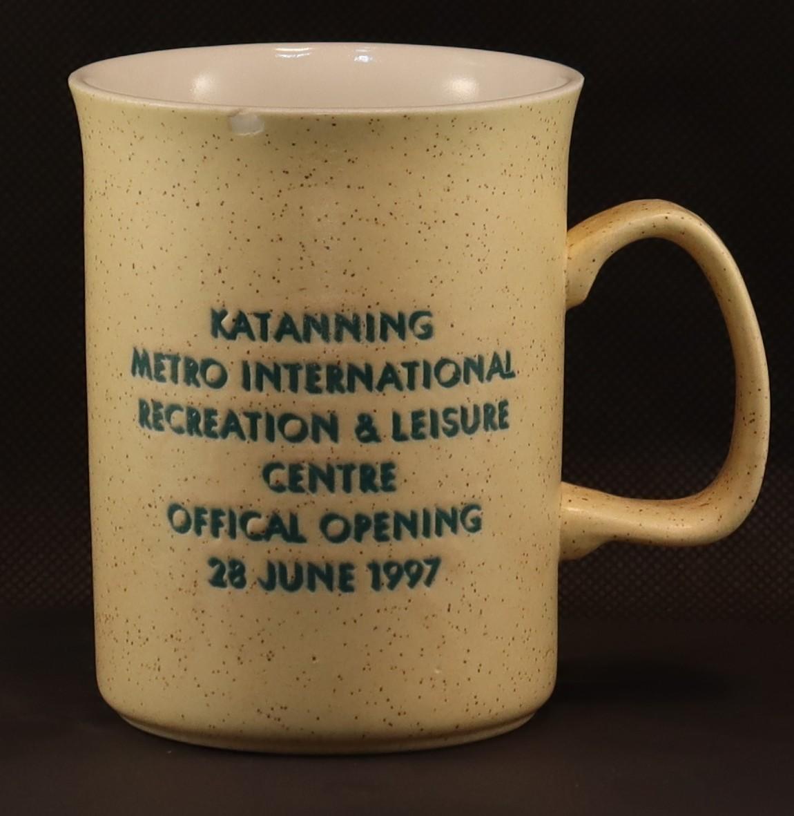 Back view of Opening Katanning Recreation Centre Souvenir Mug 