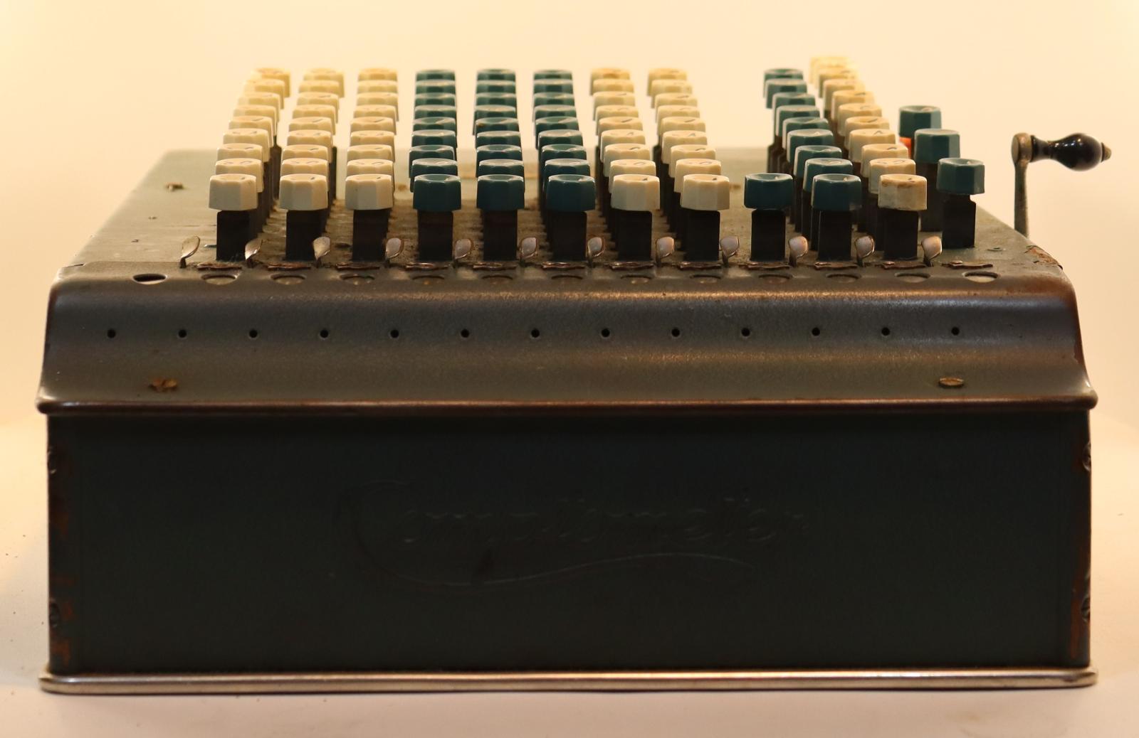 Back view of Comptometer