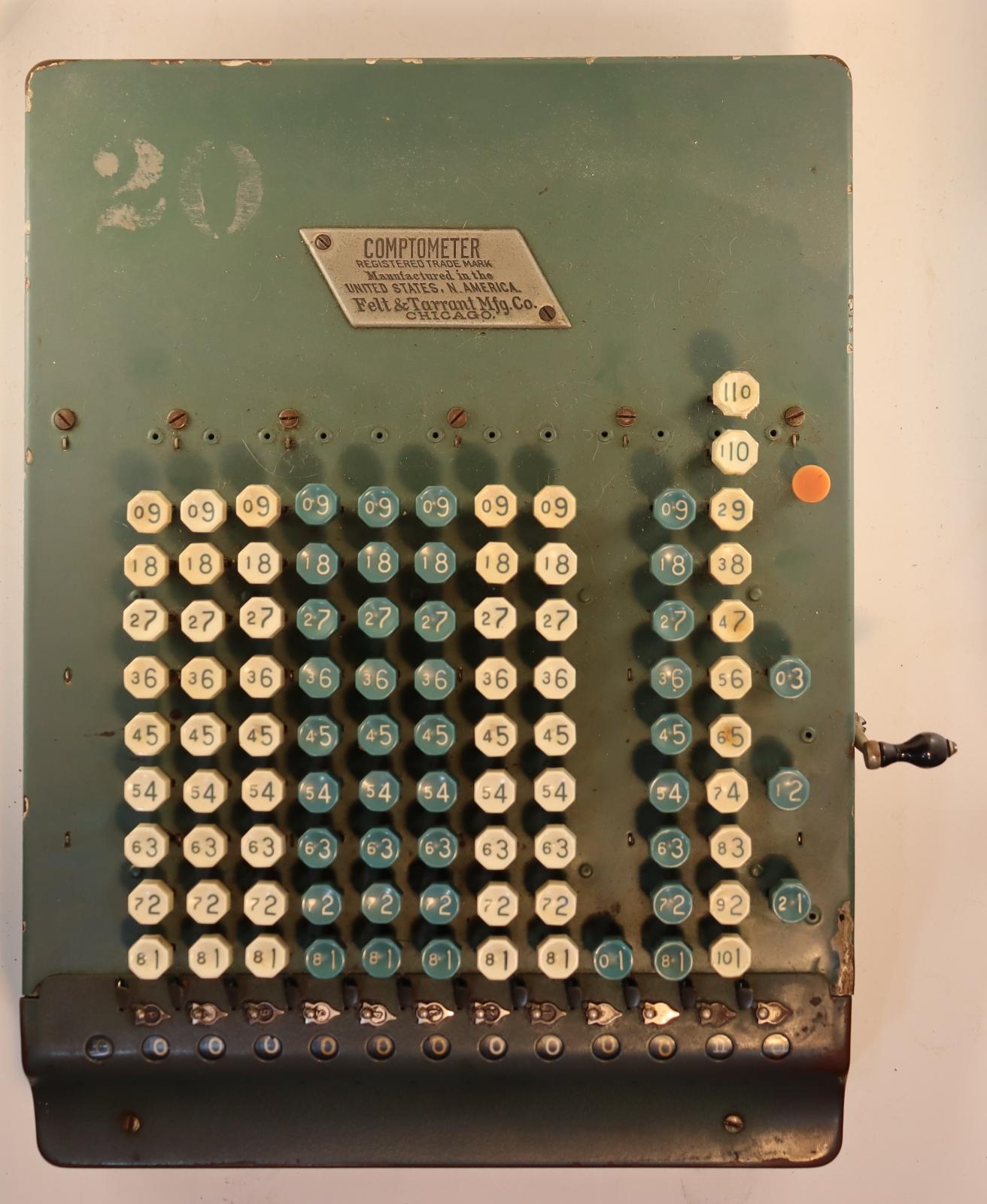 Top view of Comptometer