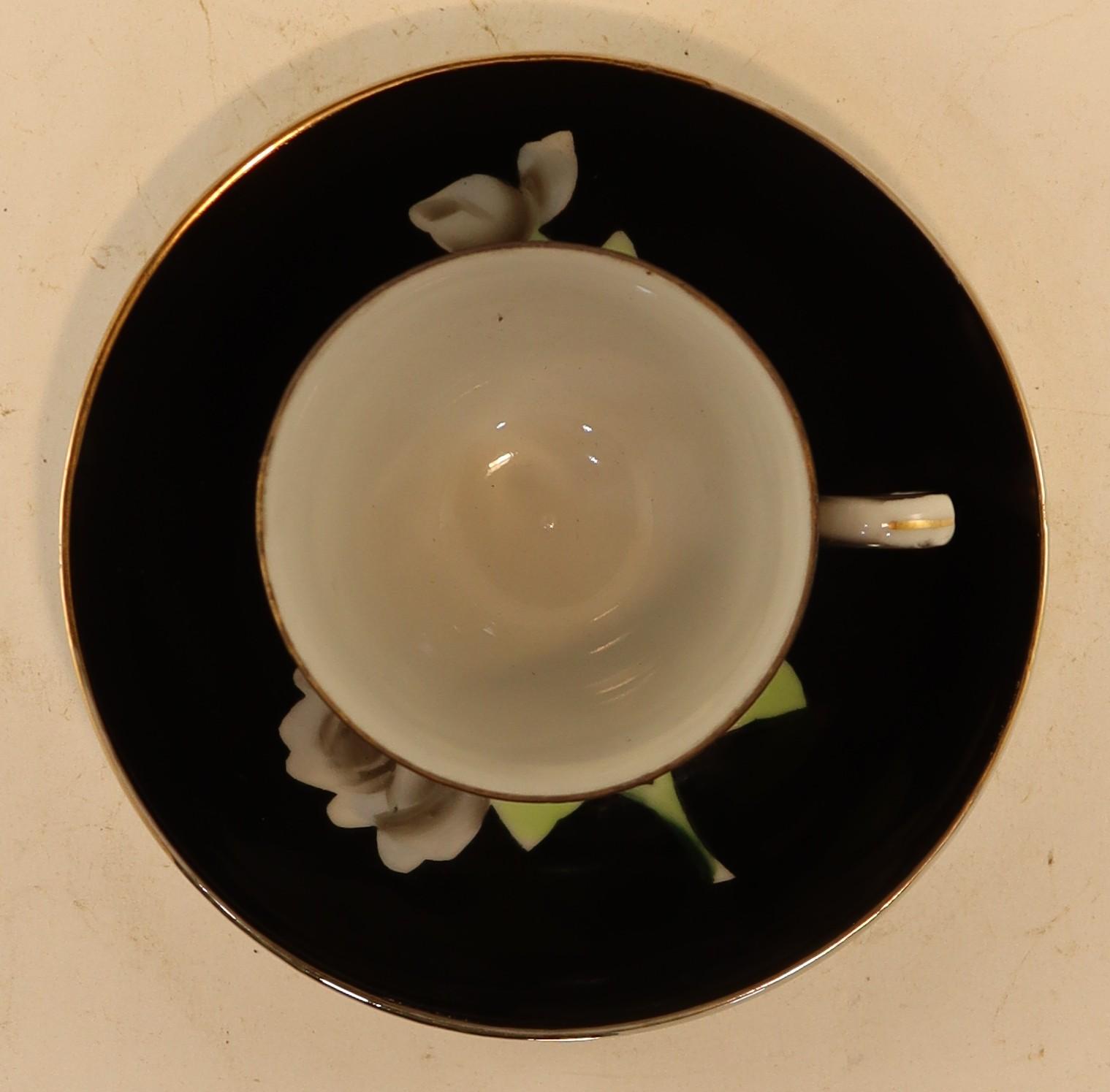 Top view of cup and saucer