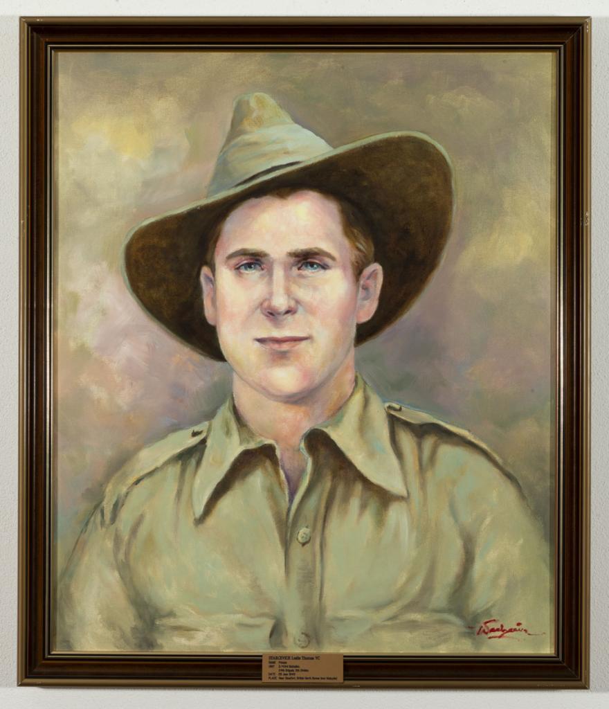 OIL PAINTING "PORTRAIT OF LESLIE THOMAS STARCEVICH, VC" OIL PAINTING "PORTRAIT OF LESLIE THOMAS STARCEVICH, VC"