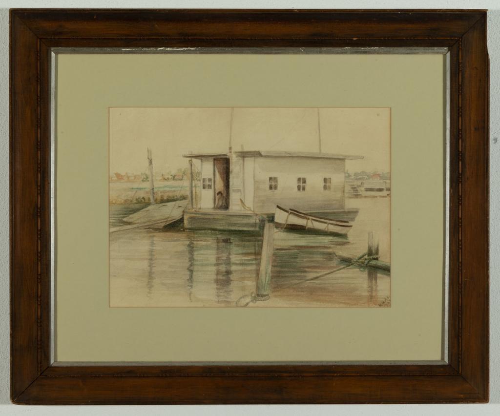 PAINTING OF HOUSEBOAT PAINTING OF HOUSEBOAT