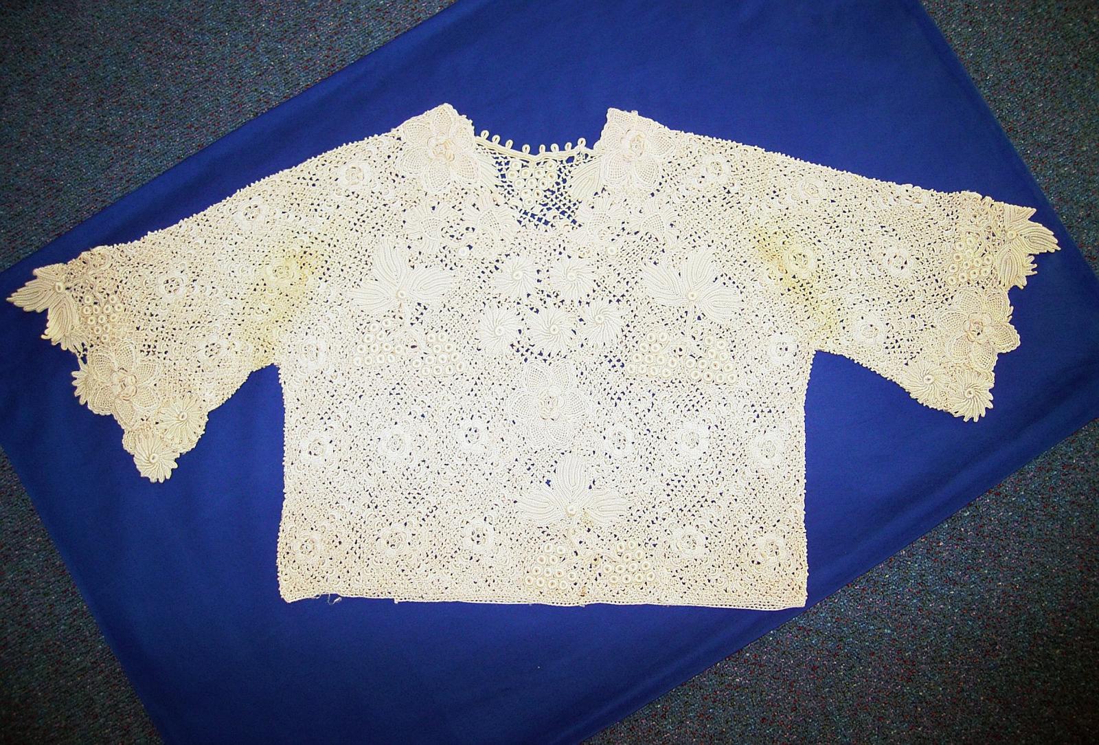 Irish crochet shirt