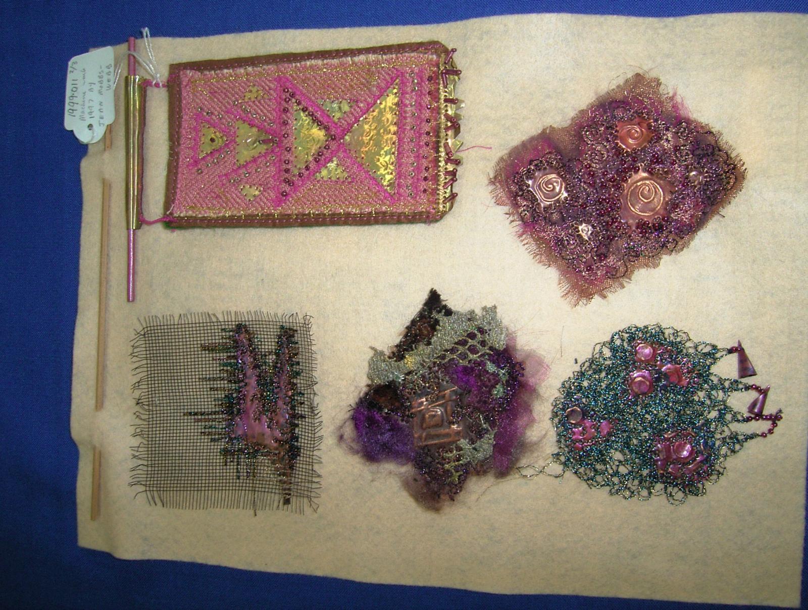 Machine embroidery samplers