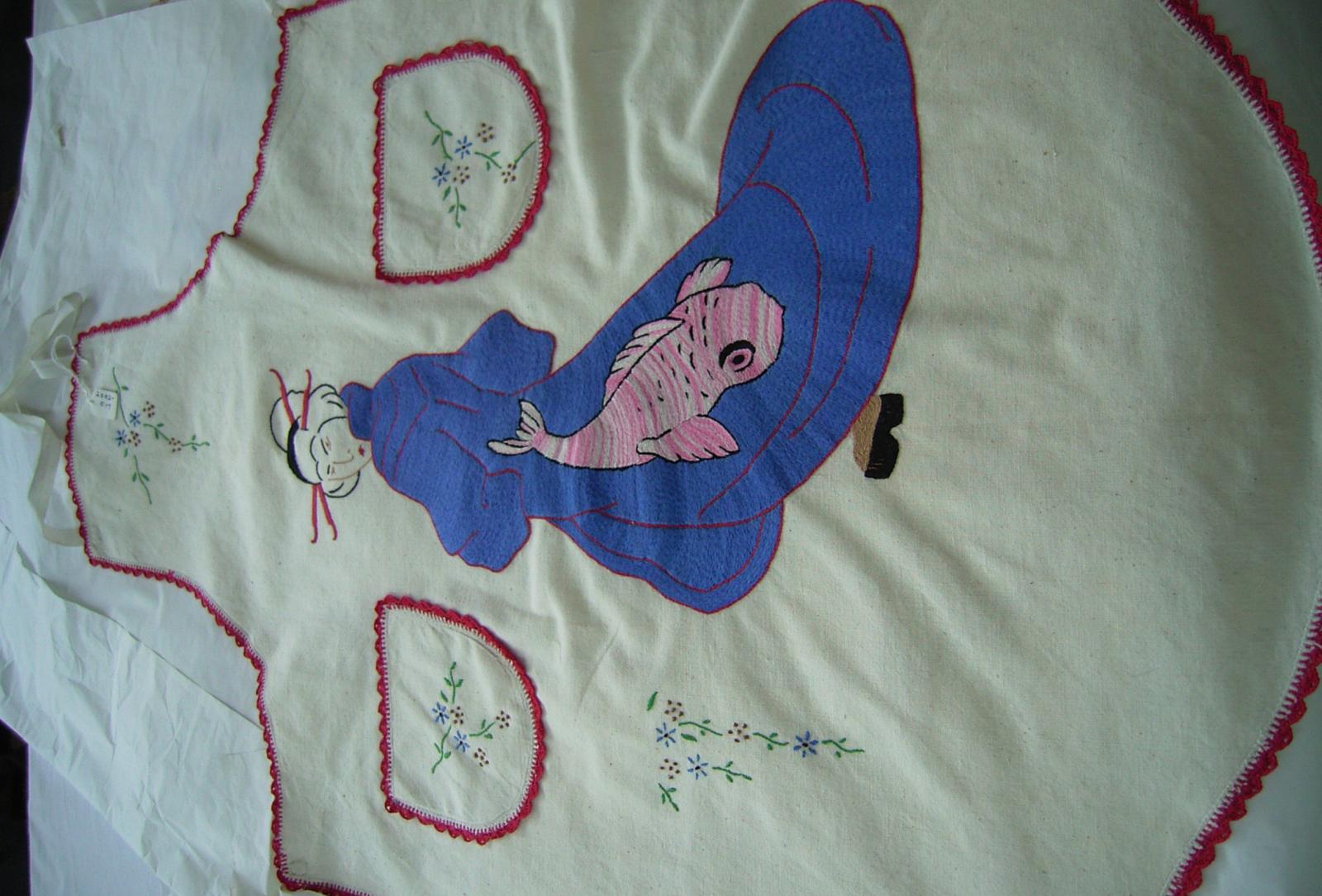 Embroidered apron