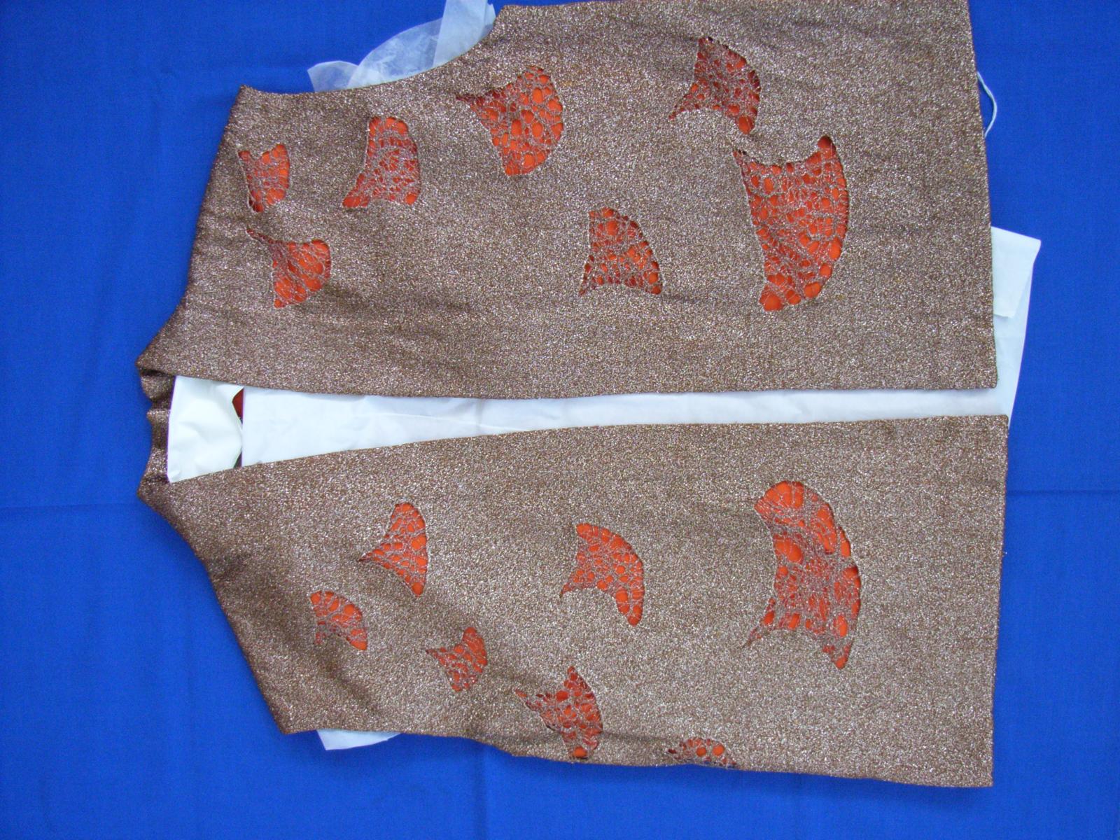 Machine embroidered jacket