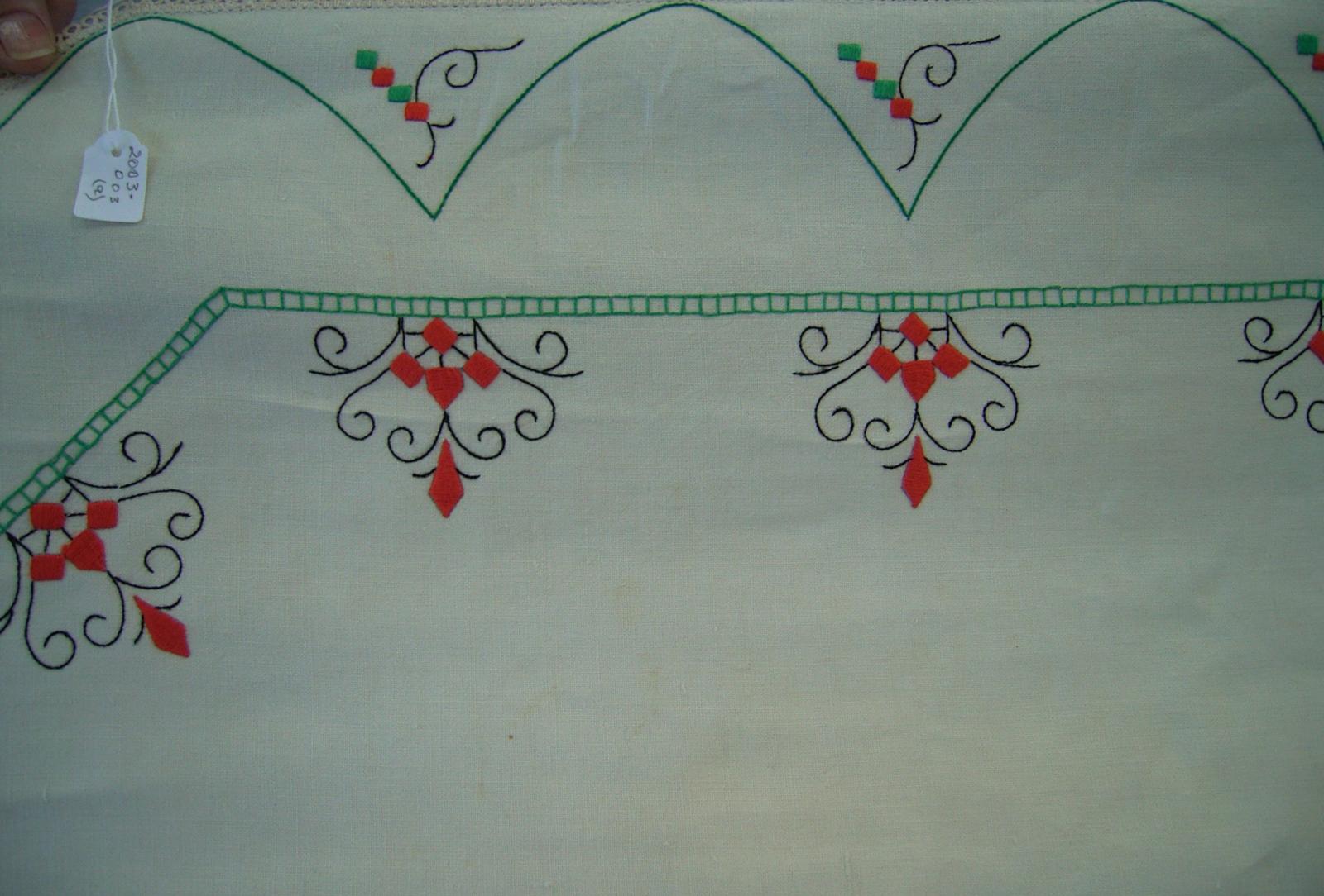 Embroidered tea cloth