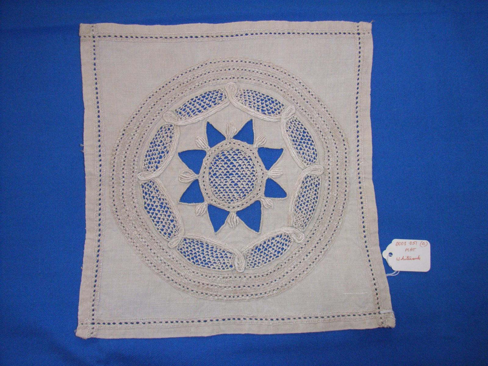 Whitework mat