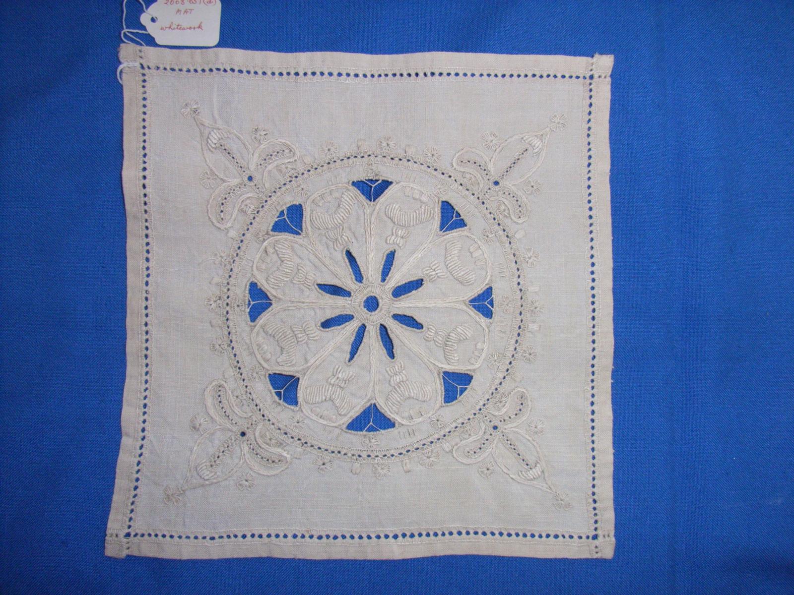 Whitework mat