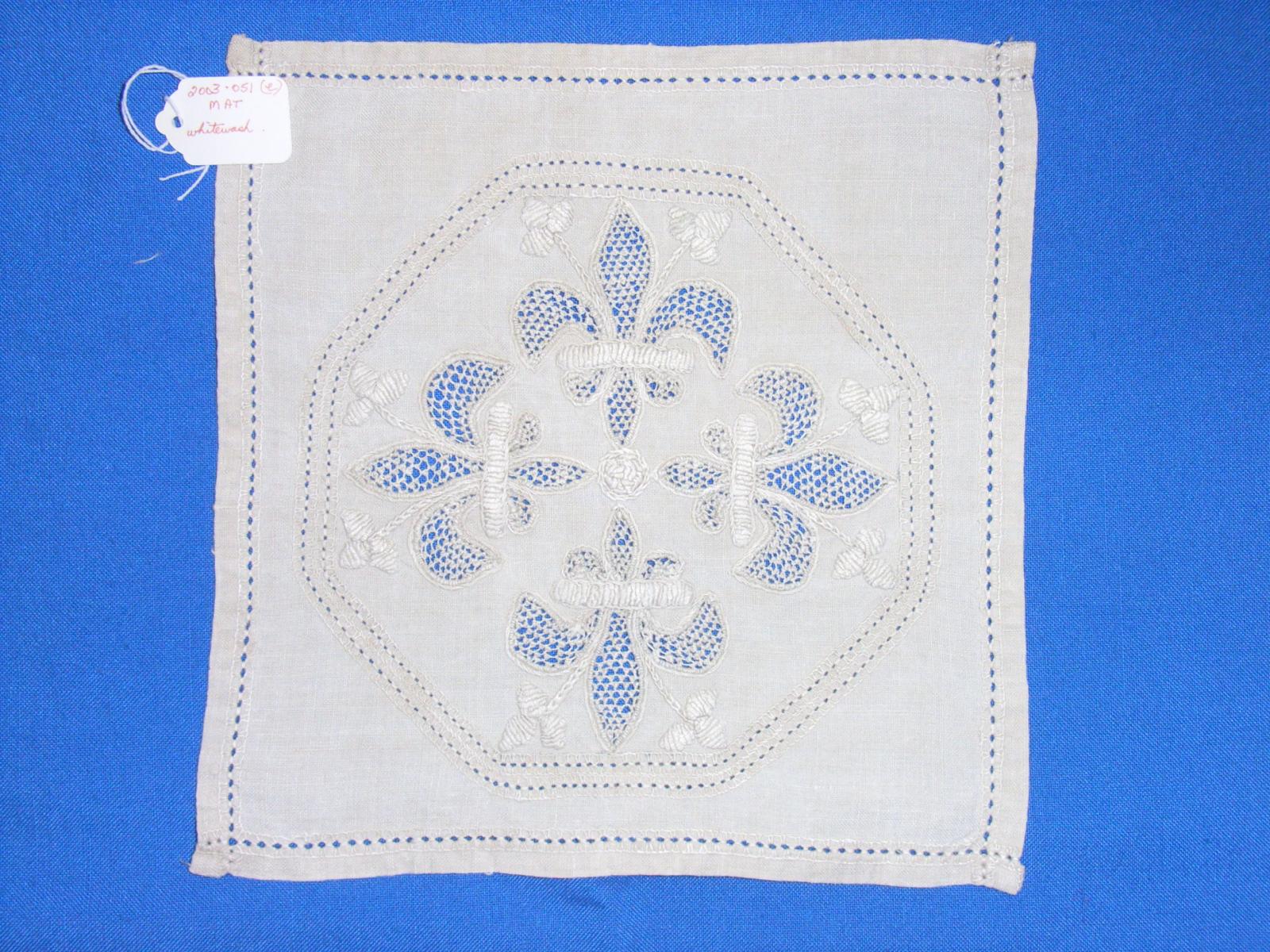 Whitework mat