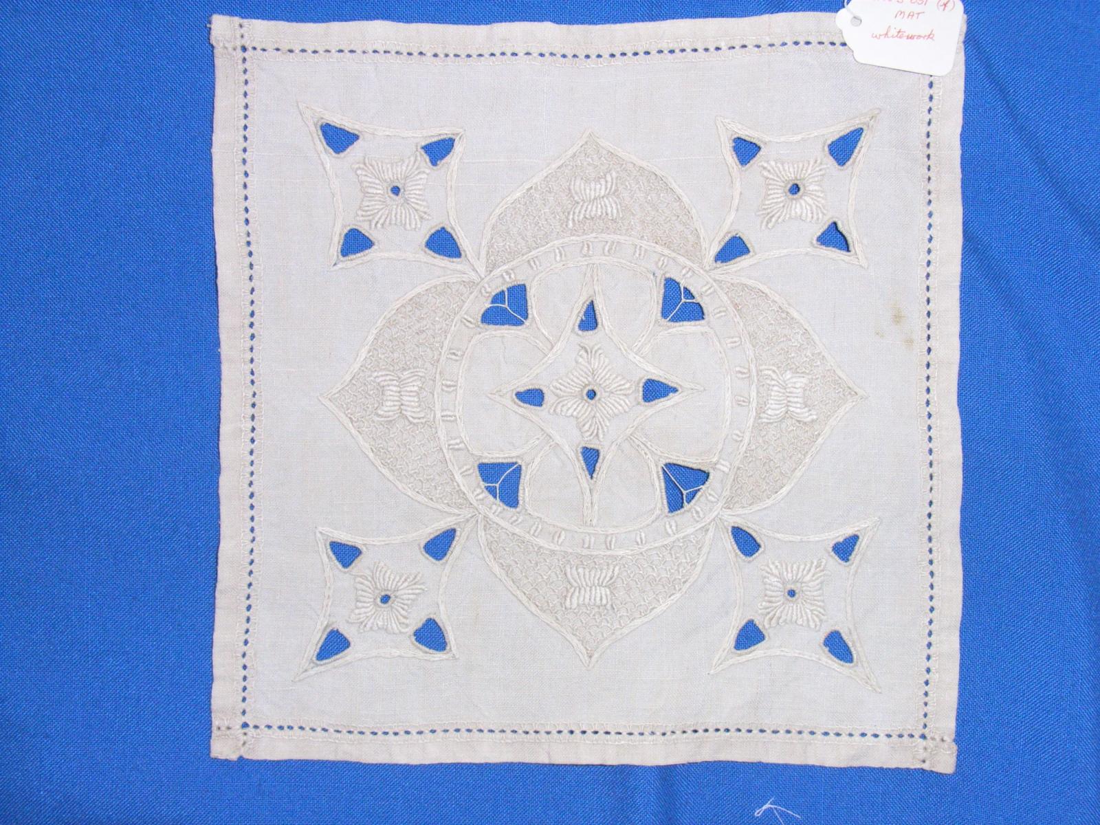 Whitework mat