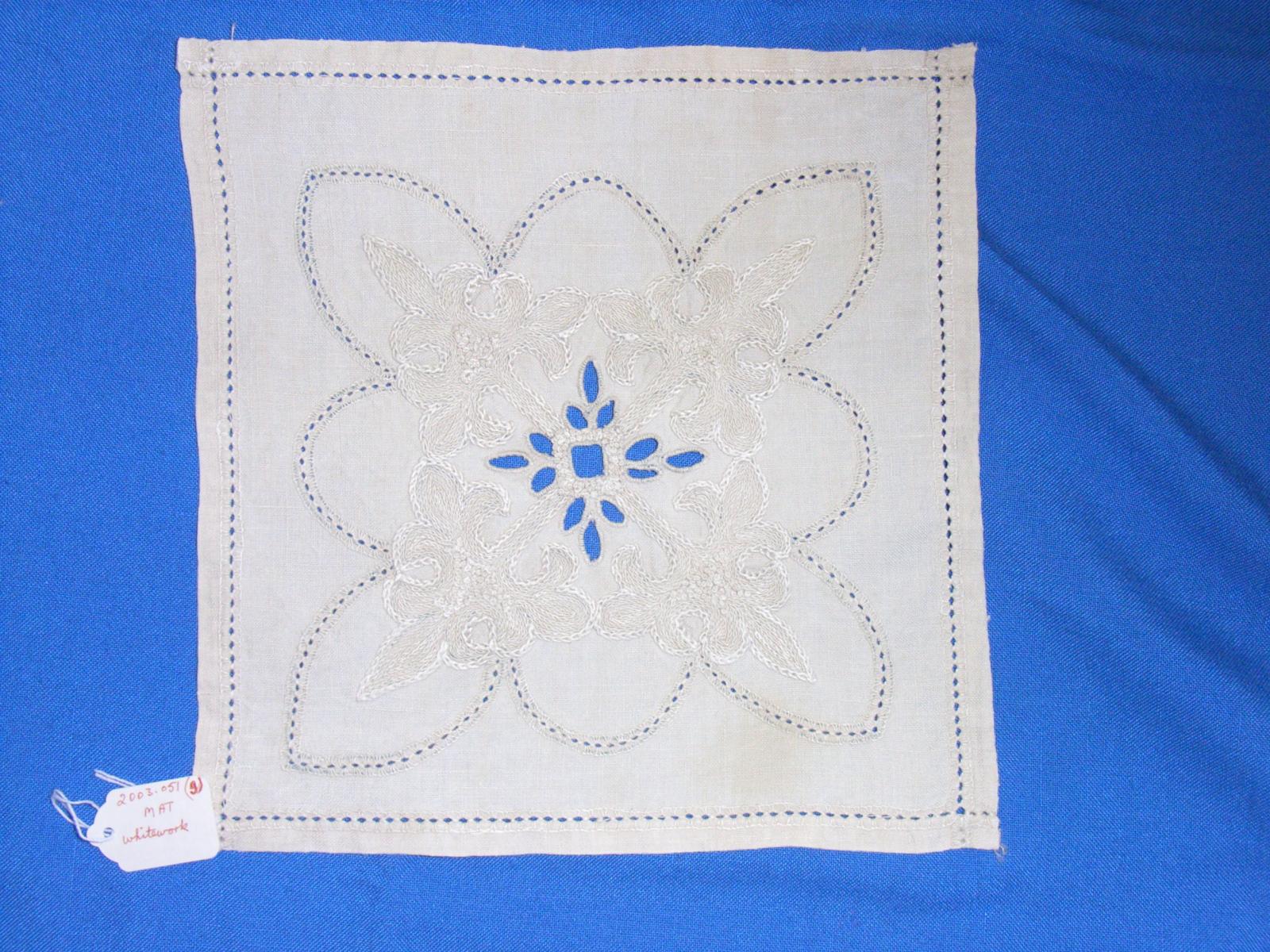 Whitework mat