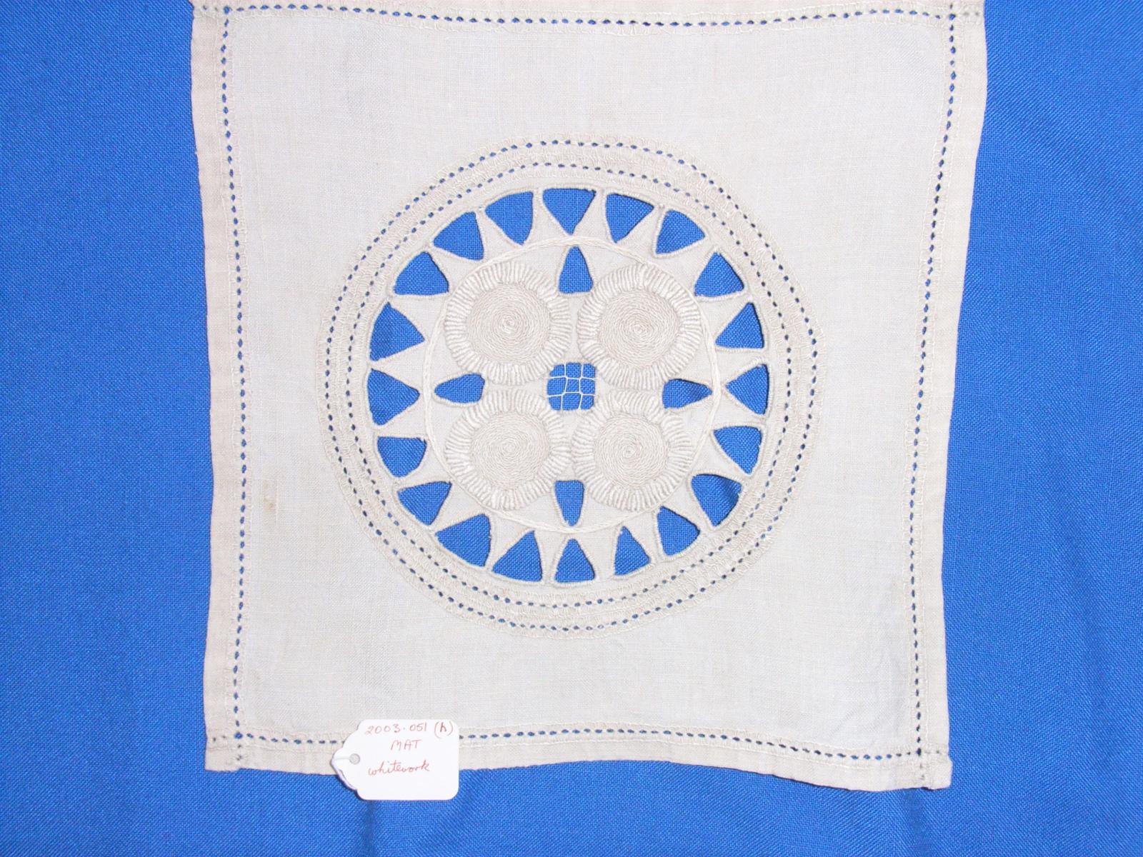 Whitework mat