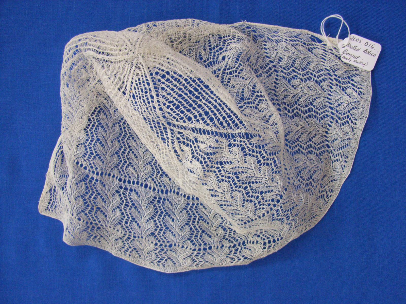 Knitted ladies bonnet