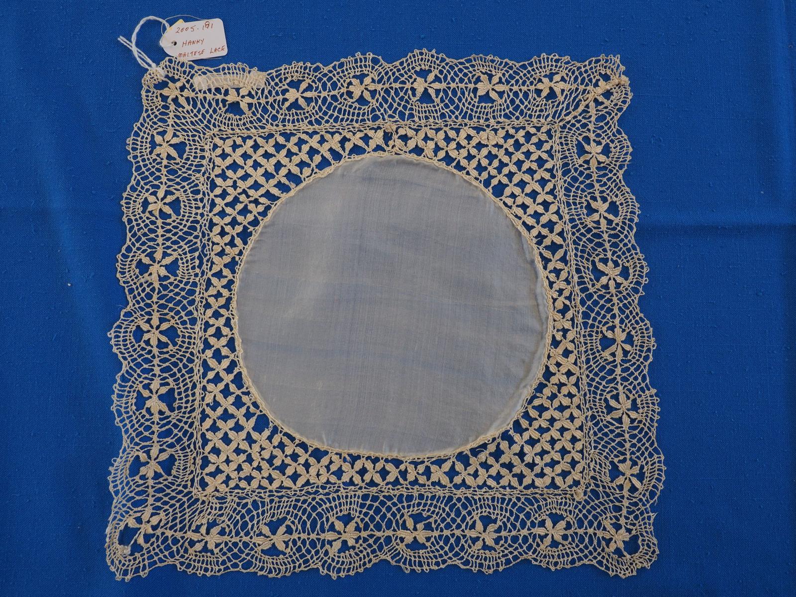 Maltese lace handkerchief