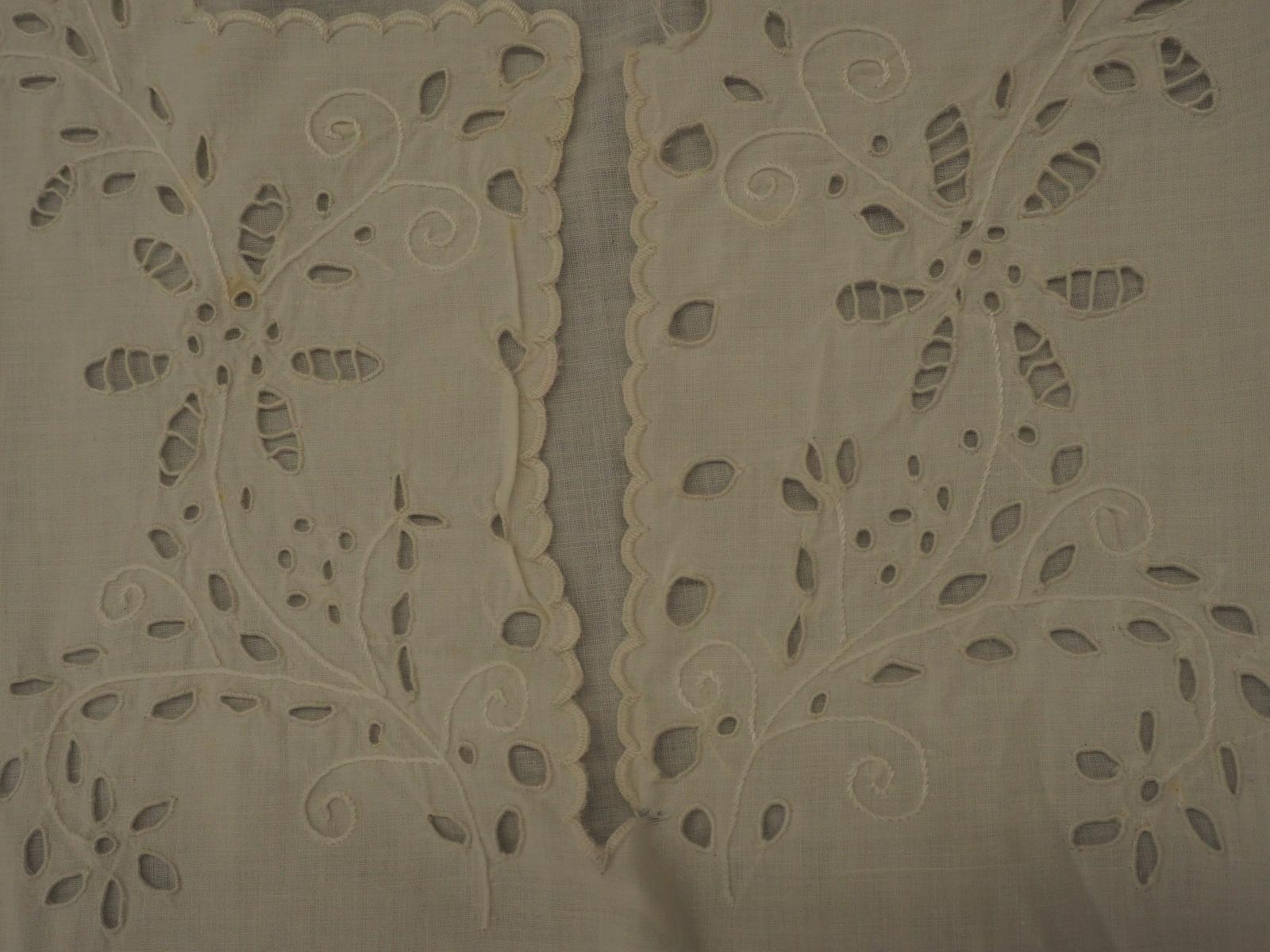 Detail of cutwork on night dress